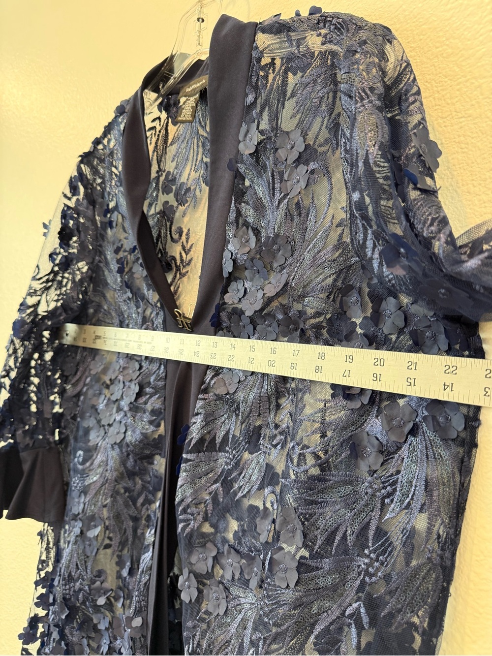 R &M Richards lace jacket elegant dressy navy blue size 16 preloved - Picture 7 of 10